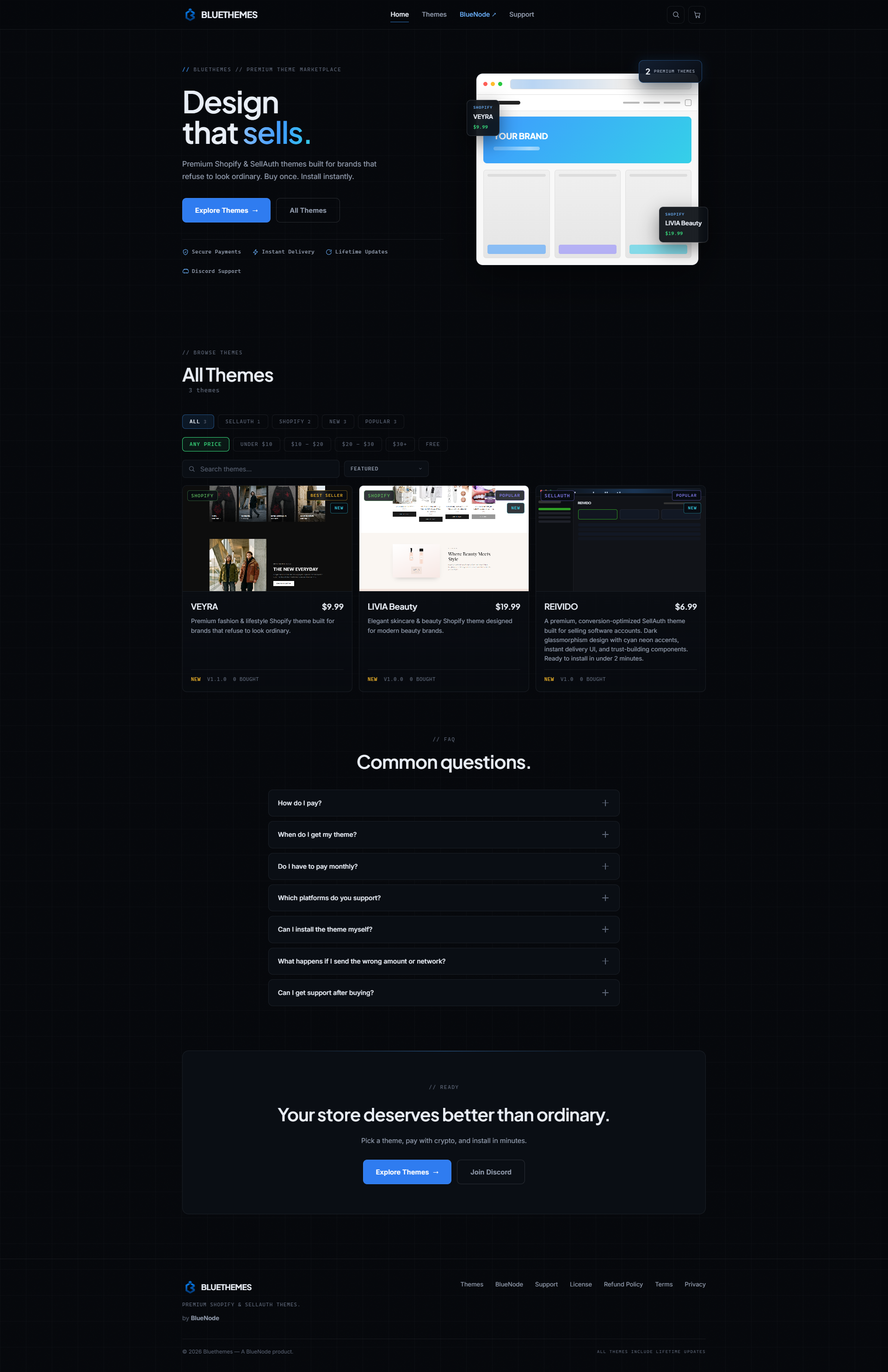 Bluethemes - Themes Marketplace