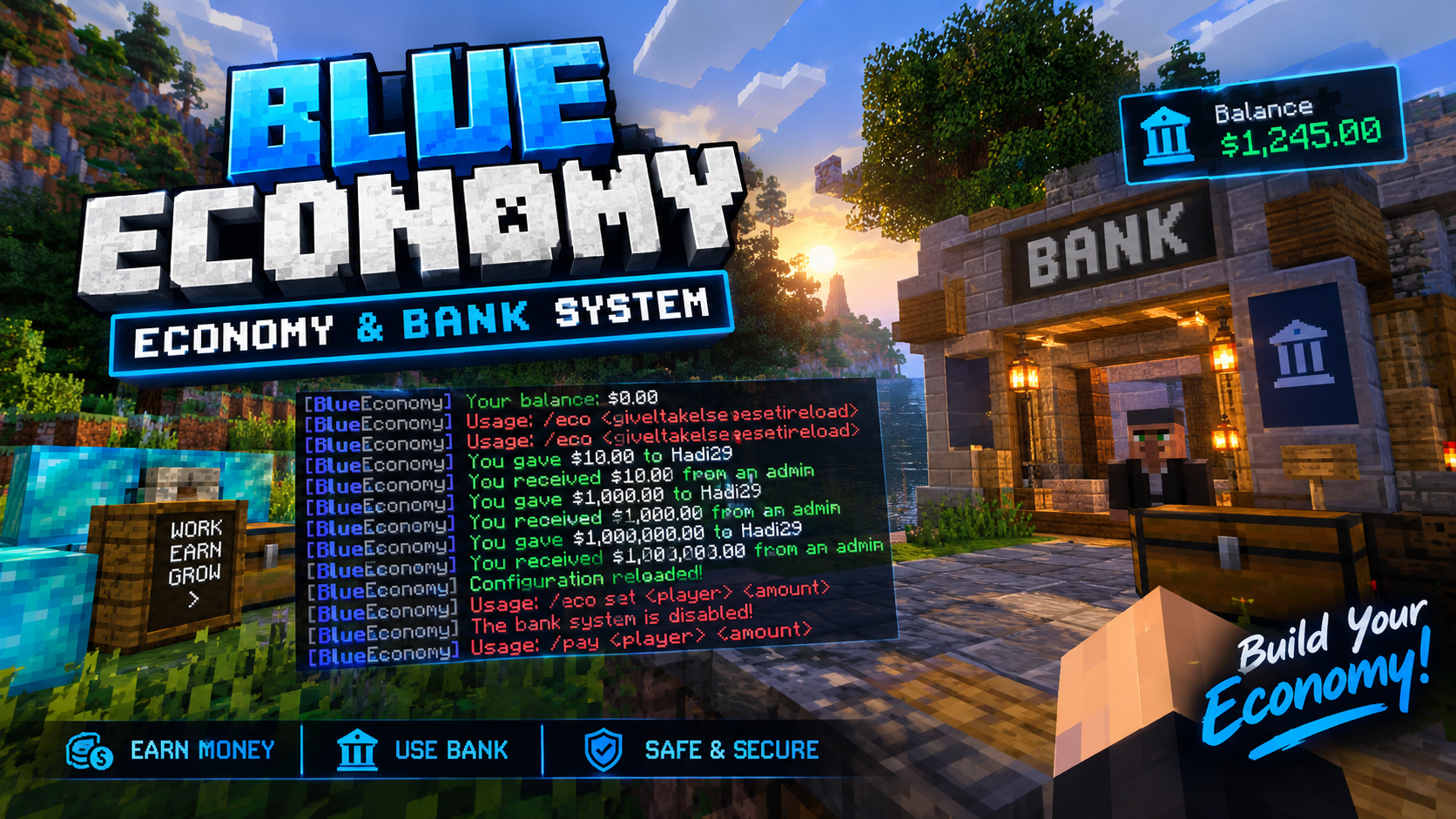 BlueEconomy - Economy & Bank System