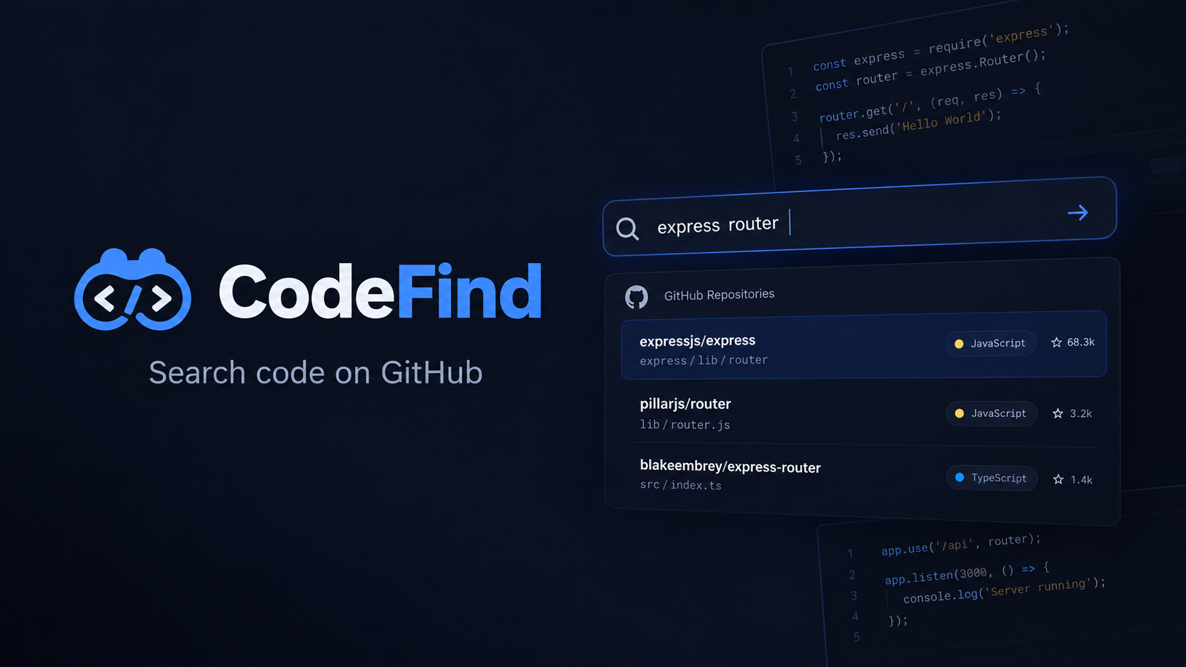 CodeFind - AI GitHub Code Search